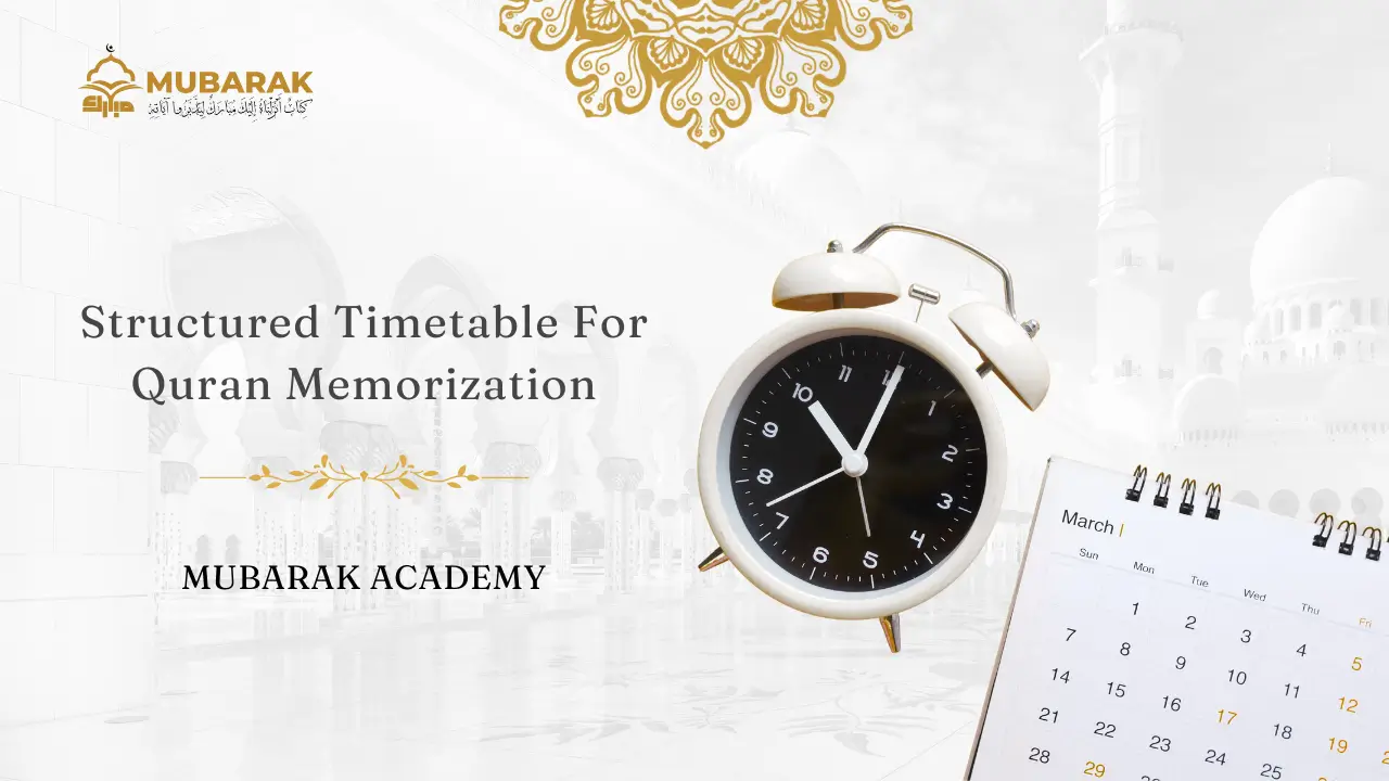 Timetable for Quran Memorization