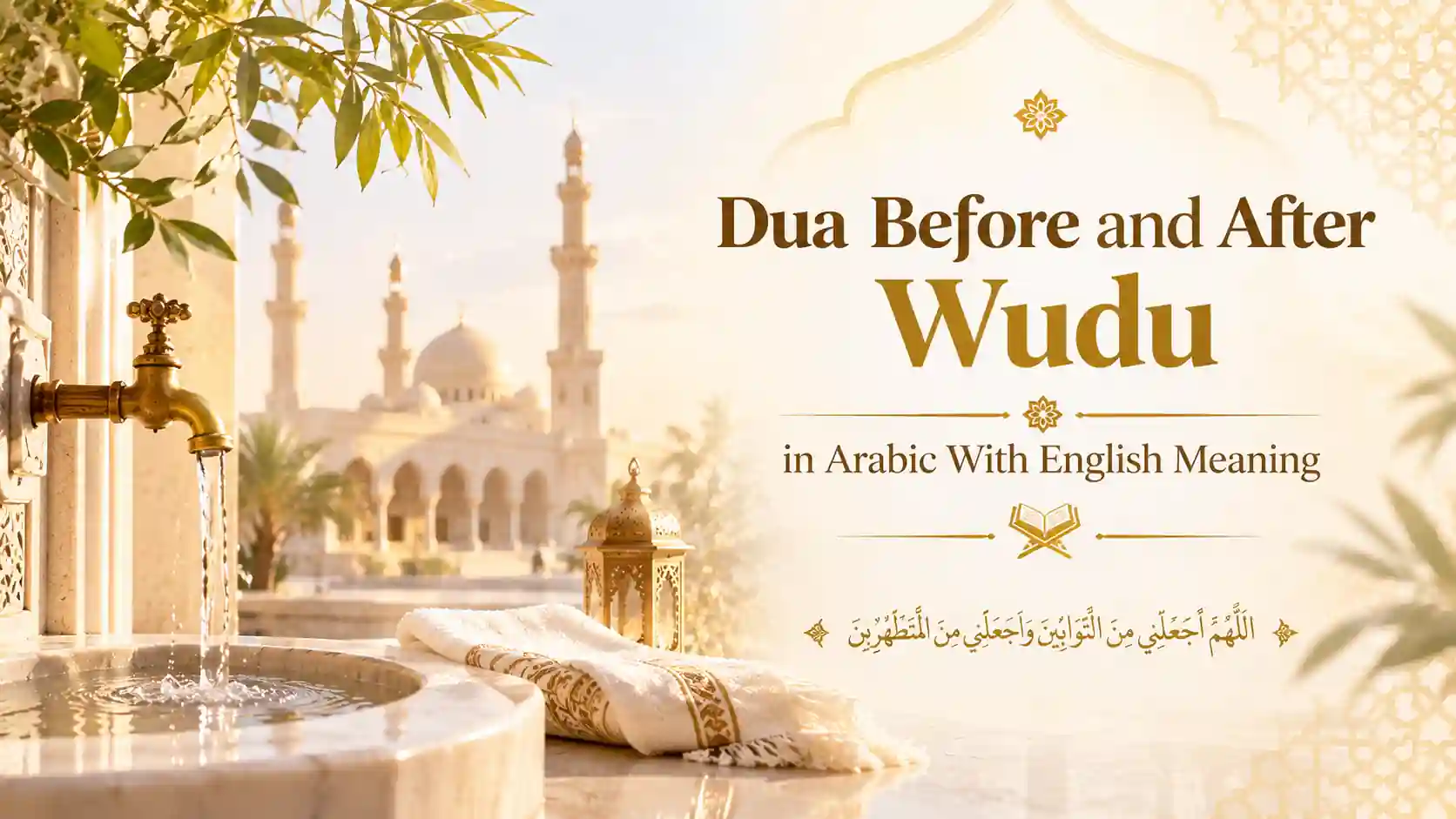 dua before and after wudu